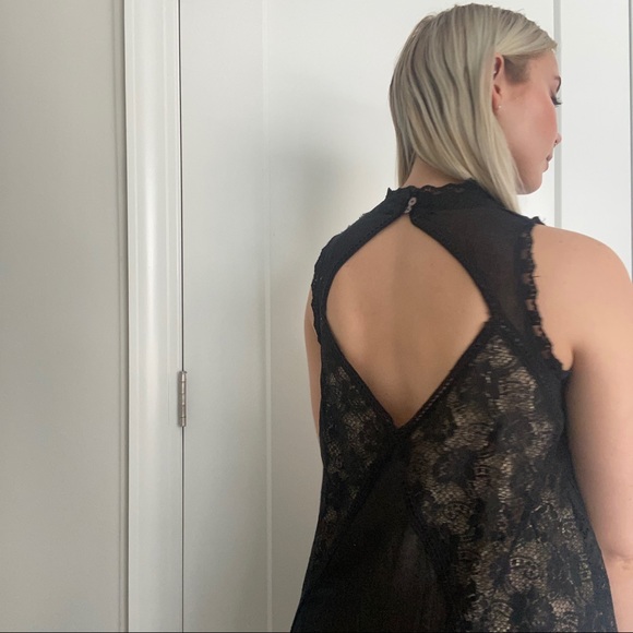 Black lace mini dress - Picture 2 of 8